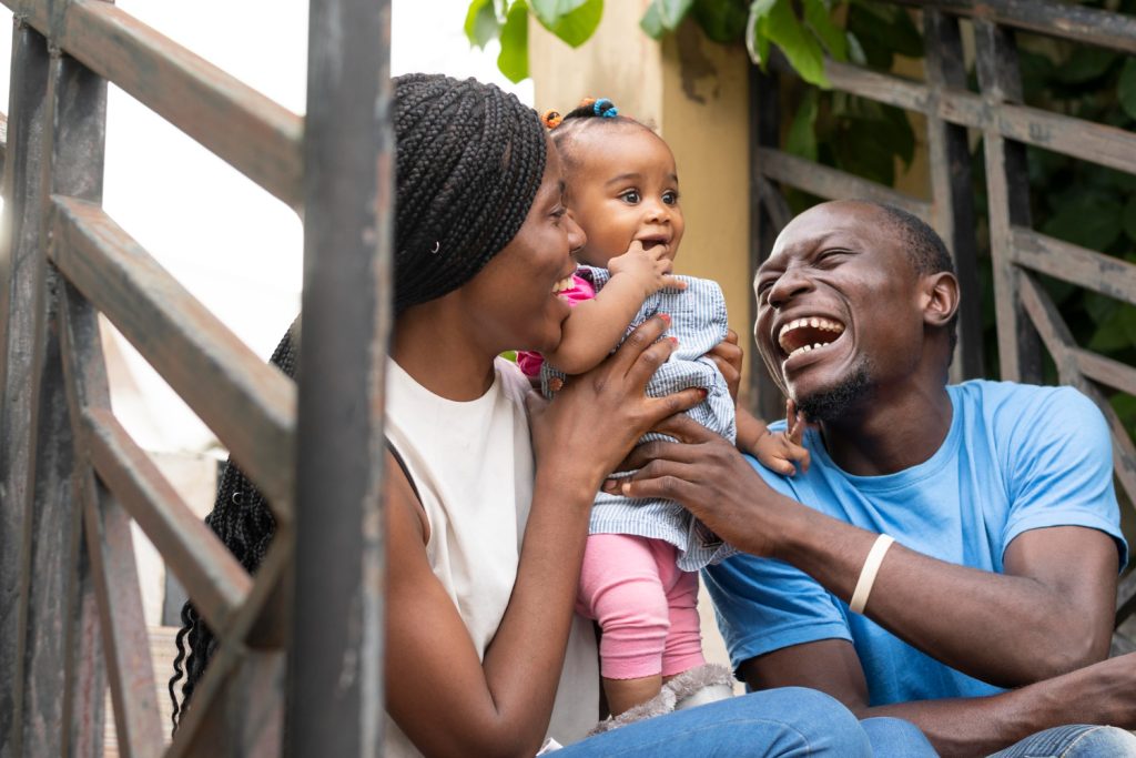 A family enjoying some time together